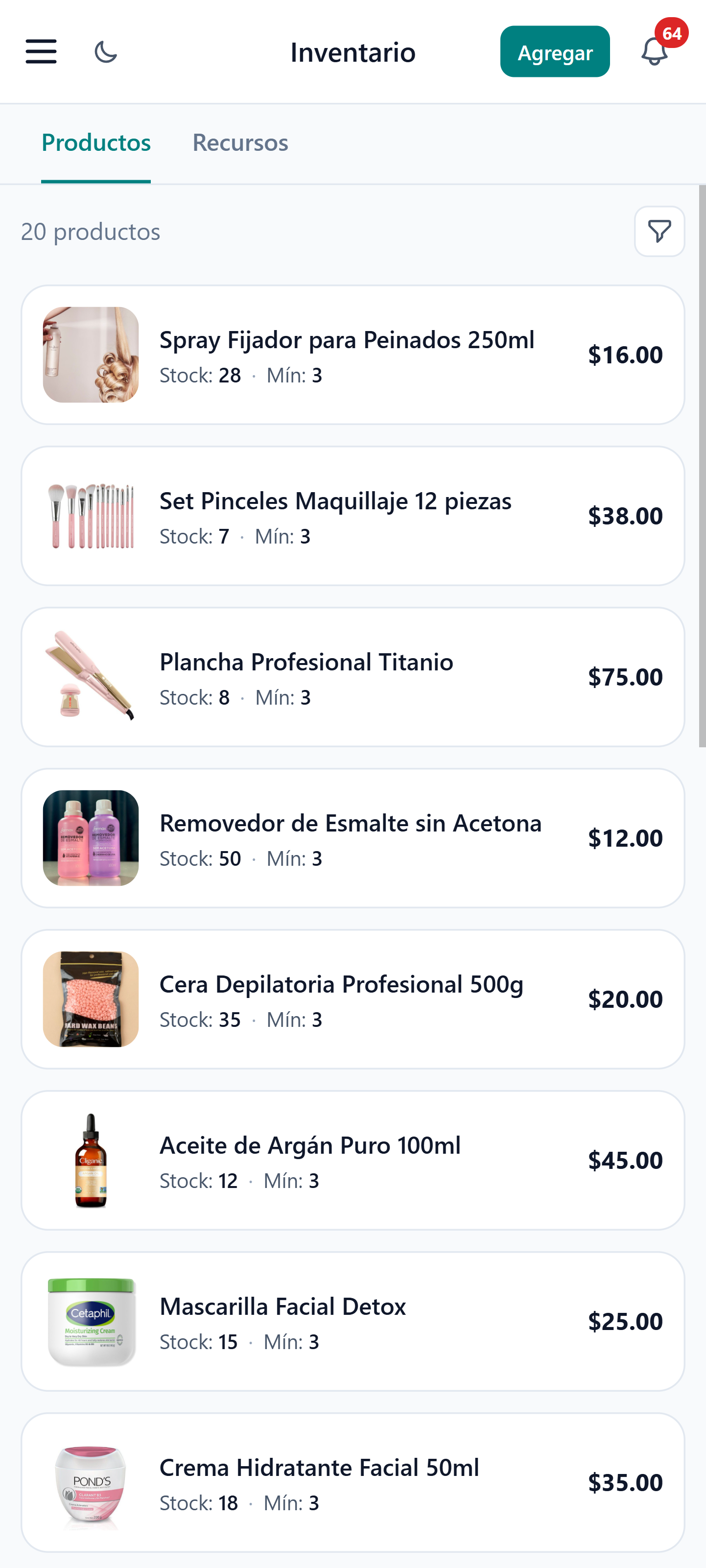 Control de inventario